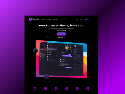 Messaging App | Website UI Design