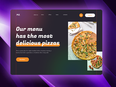 Pizza Website | UI Design branding design graphic design illustration ui ux vector