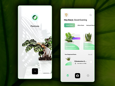 Plant Care App | UI Design app branding design graphic design illustration logo typography ui ux vector