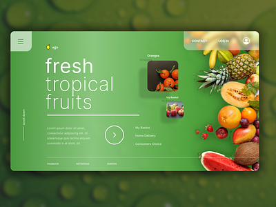 Fresh Fruits Shop Website | Landing Page | UI Design