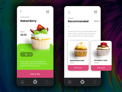 CupCake Shop App |  UI Design