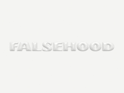 Falsehood in 3D 3d brand design branding branding concept logo wordmark