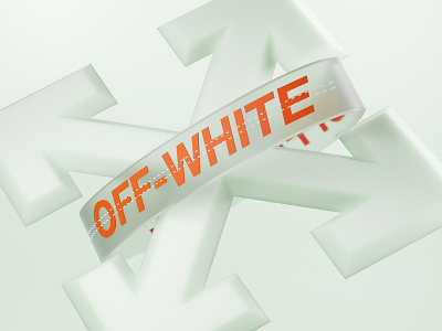 Off-White 3d blender cycles daily design logo off white render