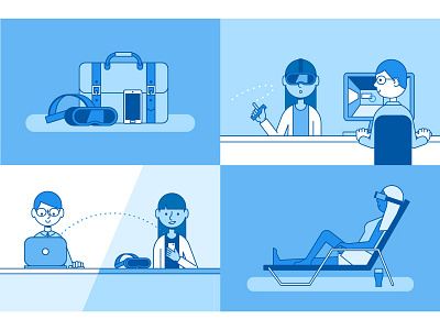 Insite VR Illustrations blue graphic icon illustration vr