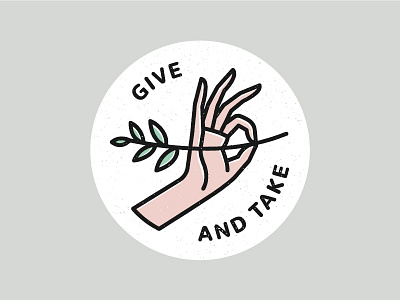 Give and Take beauty brand brand of thieves hand illustration logo natural ottawa