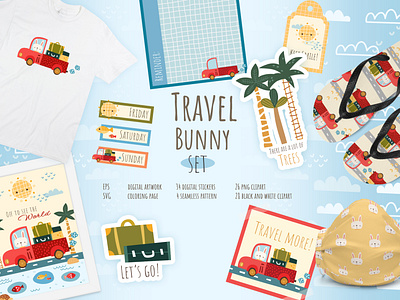 Tropical Travel Bunny Design