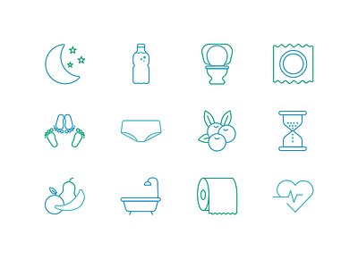 Icons for an urinary infection website