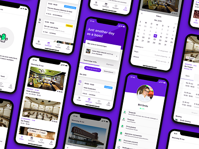 Temper rebrand android app branding design green ios iphone iphone x mobile product purple rebrand temper ui unicorn viusal