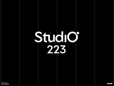 Conception de logo : Studio 223 | Kost Digital agencededesign branding brandingdesign brandlogo graphicdesign identitedemarque imagedemarque logodesign