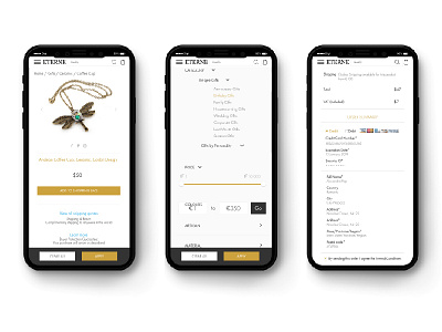 Eterne - Mobile graphic design uiux mobile web design web site