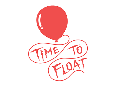 Time To Float balloon illustration it vinyl sticker