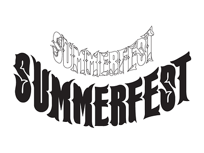 Summerfest Type custom type illustration lettering milwaukee summerfest