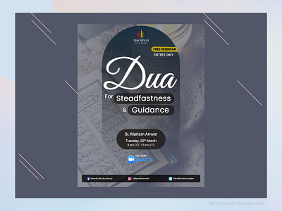 Dua for all Muslim and guidance poster design!