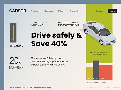 Homepage design for CAR SERVICE Business. adobe adobe xd design graphic design homepage homepage design illustration illustrator design logo photoshop ui