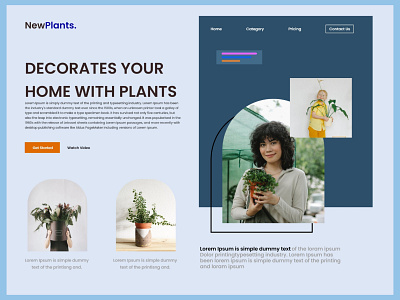 Plant Nursery Shop Homepage Design