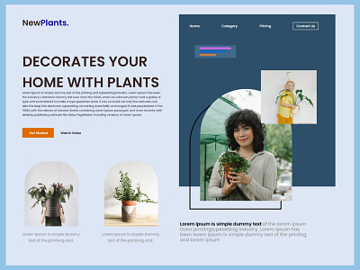 Plant Nursery Shop Homepage Design adobe adobe interface adobe user adobe xd branding dashboard design graphic design homepage homepage design illustration illustrator design interface interface deign nursery design photoshop poster design ui user visual design