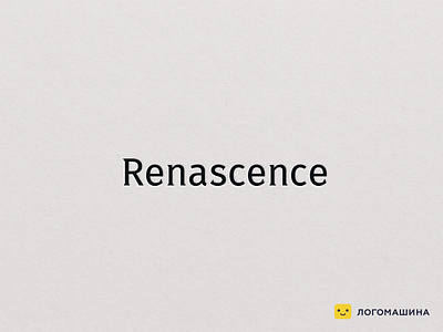 Renascence font logo logotype