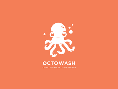 Octopus logo cleaning design illustration logo logodesign logotype logotypedesign octopus washing