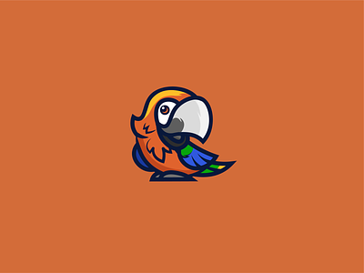 Parrot logo v2 bird logo logotype logotypedesign mascot parrot