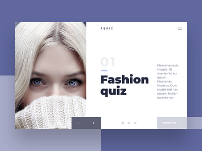Concept for a fashion quiz concept interface ui ui design uidesign web web design webdesign