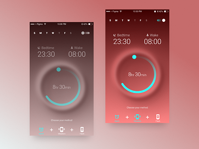 Alarm clock for the deaf-mute app concept interface mobile ui ui design uidesign ux web design webdesign