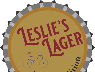 Leslie's Lager branding design graphic design icon logo