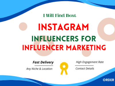 I will find best instagram influencer research, find instagram i
