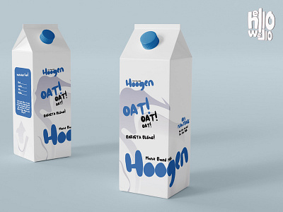 HOOGEN OATMILK CUSTOM BOX branding design graphic design illustration labeldesign logo packaging typography
