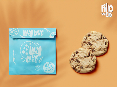 Cookies Pouch Packaging & Logo "Lucy Lucky branding design graphic design illustration logo packaging typography vector