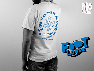 FootLoose Shoe Repair Workshop Logo & T-shirt Design branding design graphic design illustration logo packaging typography vector