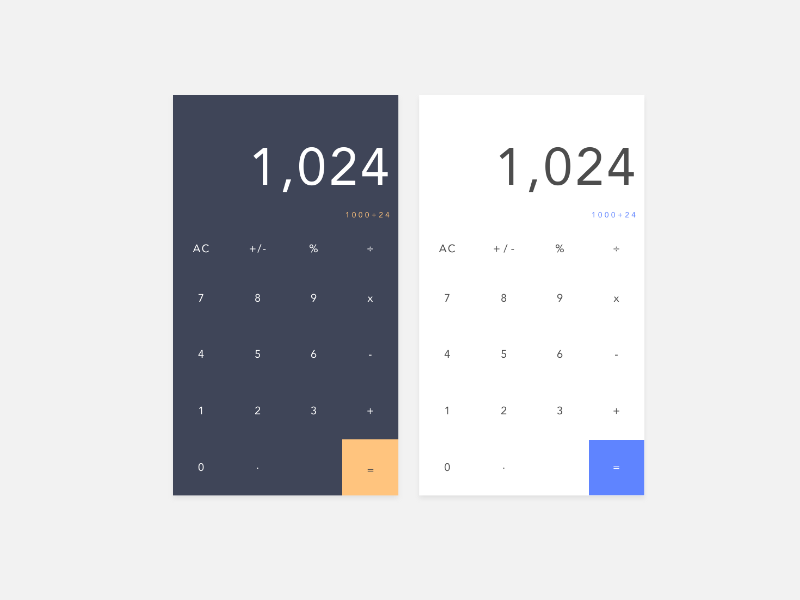 Calculator – Daily UI Challenge #004 challenge daily ui application ios experience user interface interaction app calculator