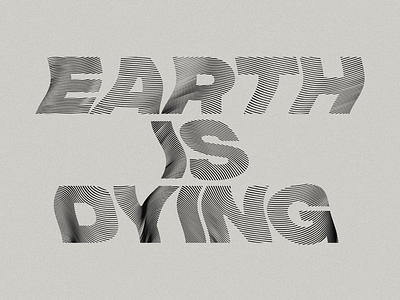 Type Experiment #1 earth environment experiment illustrator text type waves wavy