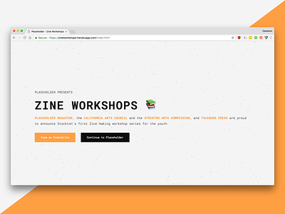 Placeholder's Zine Workshops design htmlcss javascript magazine web zine