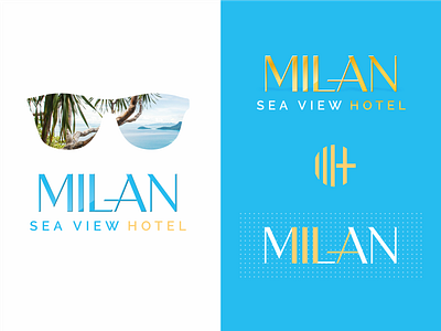 Milan branding corporate identity design graphic design hotel logo logotype marketing promotion resortlogo seaview vector