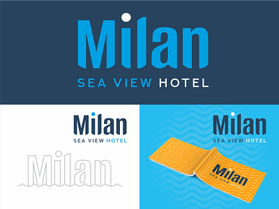 Milan branding corporate identity design graphic design hotel identity logo logotype marketing resort seaview vector wave