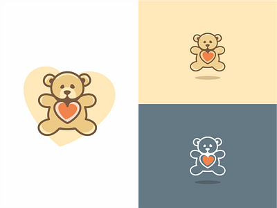 Teddy branding child corporate identity design graphic design illustration kids logo logotype teddy toy vector