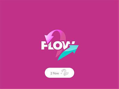 2Flow a 2flow branding danceschool dancestudio design flow graphic design logo logotype mark sign twoflow vector