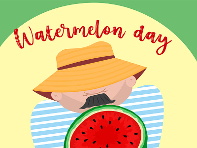 Watermelon Day from a charismatic seller арбуз день зеленый красный лето продавец свежий харизматичный мужчина ягода яркий