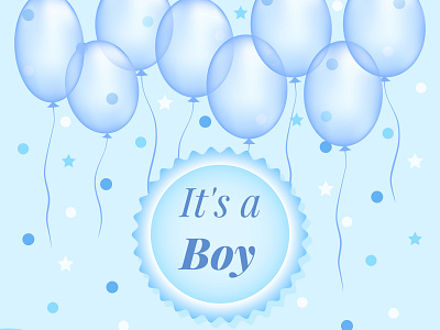 this is a boy postcard in blue tones