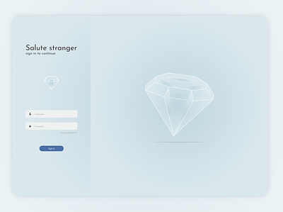 UX / UI login screen app design diamond illustration logo ui ui design ux ux design