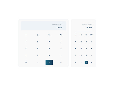 DailyUI Calculator app design flat ui ux