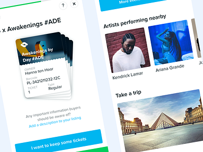 TicketSwap Sell & Discover app discovery feed iphone sell tickets