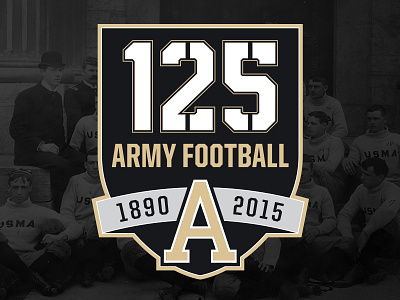 125 Years of Army Football 125 anniversary army commemorative logo year