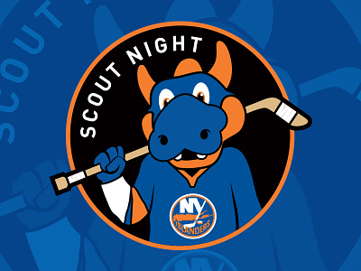Islanders Scout Night Patch hockey logo hockey mascot hockey patch new york islanders nhl scout night sparky