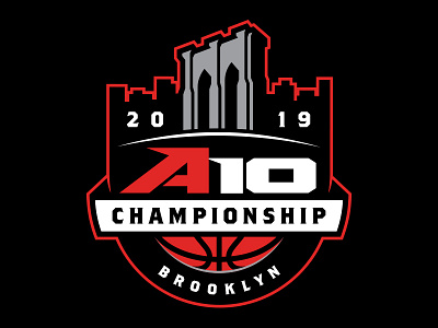 2019 A10 Championship Logo basketball basketball logo branding brooklyn commemorative design logo vector