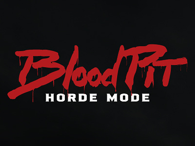 Bloodpit blood game lettering type typography