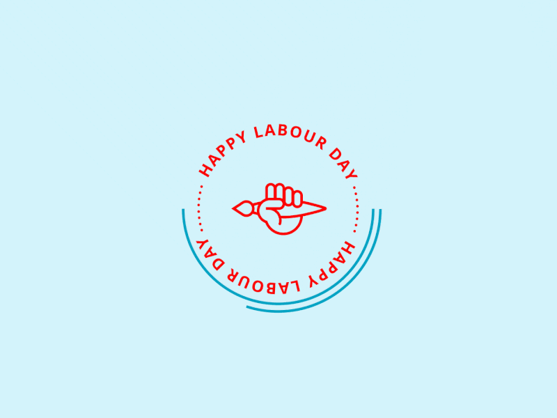 Happy Labour Day Logo Animation after effects animation illustrator logo motiongraphics vector
