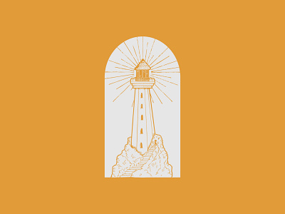 Lighthouse icon branding bright haven icon illustration lighthouse logo mark nautical ocean safe vector