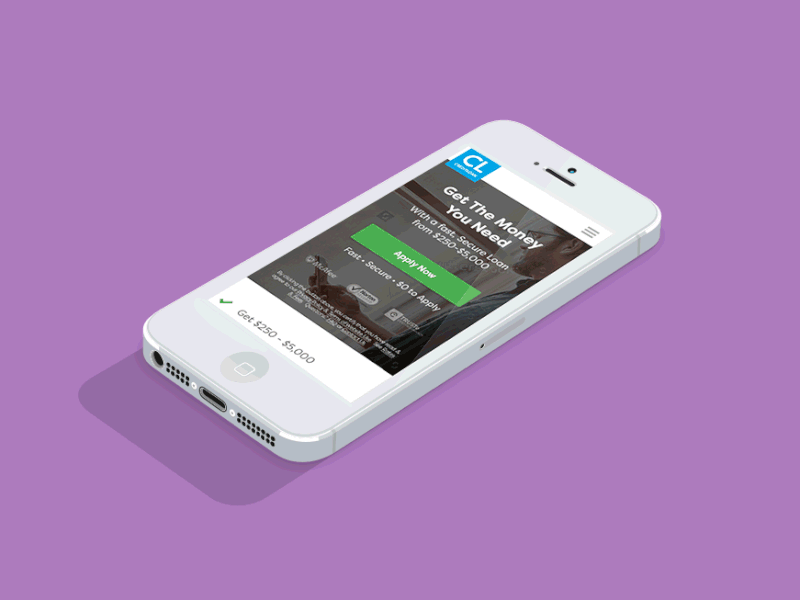CreditLoan.com Animated Mobile Flow animation branding iphone mobile ui ux