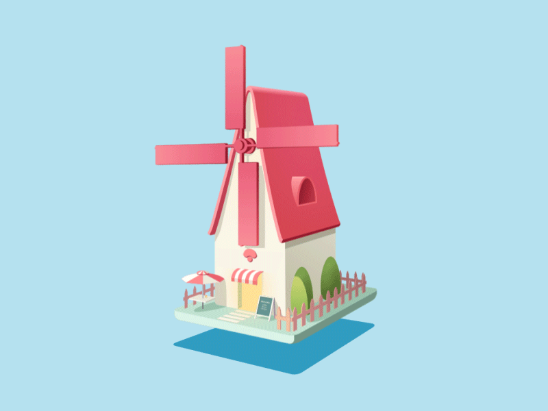 MOGU STATION gif house lifestyle shop store windmill